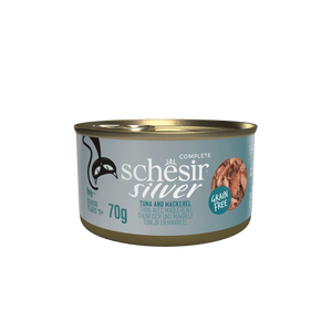 Schesir Silver Wholefood - Tuna and Mackerel in Broth for Cats (70g)