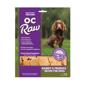 OC Raw Dog Rabbit & Produce Sliders Freeze-Dried Food for Dogs (14oz)