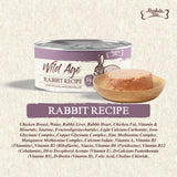 Absolute Bites Wild Age Complete & Balanced Diet Canned Cat Food - Rabbit Recipe (80g x 6)