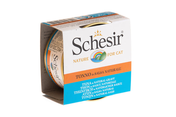 Schesir Can in Natural Gravy (Tuna) for Cats (70g)