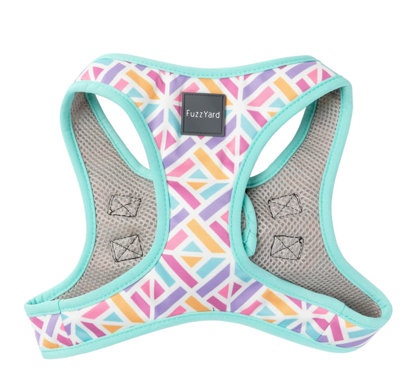 Fuzzyard Step In Harness - Bubblegum Burst (6 sizes)