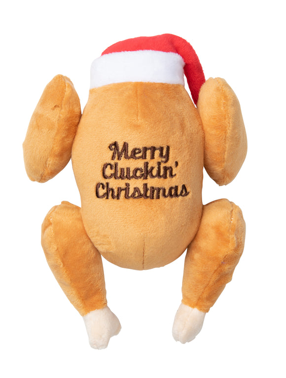 FuzzYard Christmas Dog Toy - Merry Cluckin' Christmas [Size : Small]