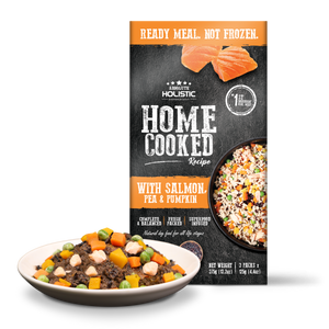 Absolute Holistic Home Cooked Style Recipe Gently Cooked Dog Food Starter Kit (125g x 3)  - Salmon, Peas & Pumpkin