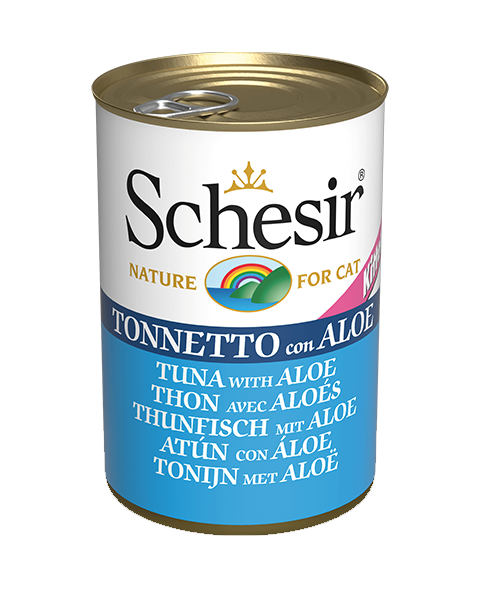 Schesir Can in Jelly/Water (Kitten Tuna with Aloe) for Cats (140g)