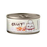 [Bundle of 24] Jollycat Classic Gravy & Jelly Fresh White Meat Tuna, Shrimp & Calamari in Gravy Wet Canned Food for Cats (80g)