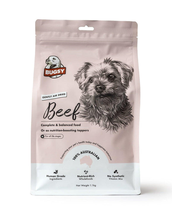 Bugsy's Beef Air-Dried Food - Immunity, Joint & Overall Wellness Boost (2 sizes)