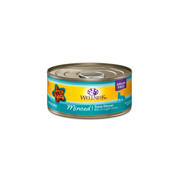 Wellness Complete Heath Grain Free Minced Tuna Dinner Bits in Light Gravy Canned Food for Cats (5.5oz)