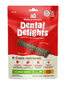 Stella & Chewy's Dental Delights Dog Treats -  Large (4pcs)