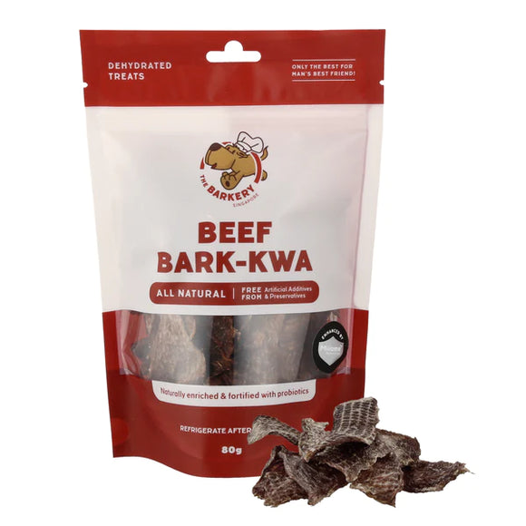 The Barkery Dehydrated Bark-Kwa (Beef) Treats for Dogs (2 sizes)