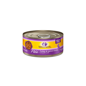 Wellness Complete Health Grain Free Turkey & Salmon Entree Pate Canned Food for Cats (5.5oz)