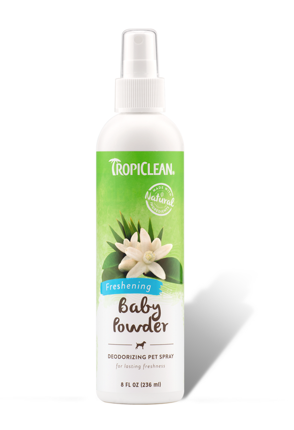 TropiClean Baby Powder Deodorizing Pet Spray (8 fl oz)