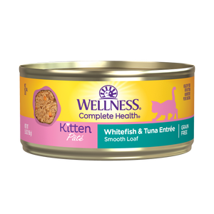 Wellness Complete Health Kitten Pate Whitefish & Tuna Entree Canned Food for Cats (5.5oz)
