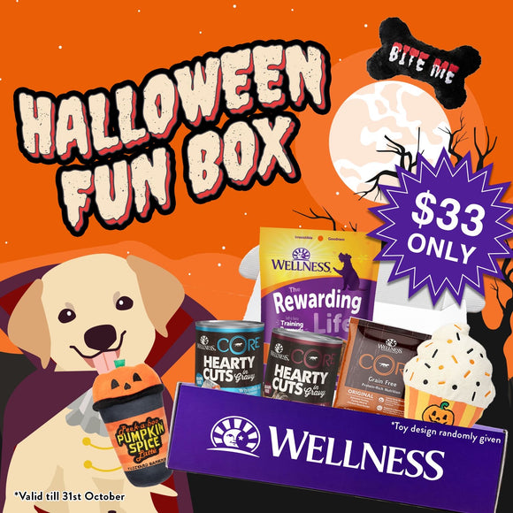 ￼Wellness Halloween Fun Box with FREE Fuzzyard Dog Toy