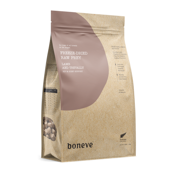 Boneve Freeze-dried Raw Prey Lamb & Trevally Food for Dogs (2 sizes)