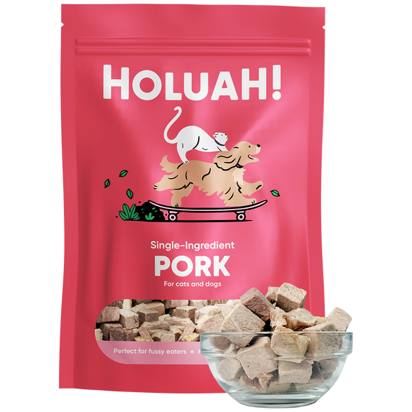 Holuah! Freeze Dried Single Ingredients Pork Treats for Dogs & Cats (70g)
