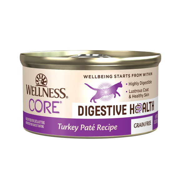 Wellness Core Core Digestive Health Turkey Pate Wet Food for Cats (3oz)