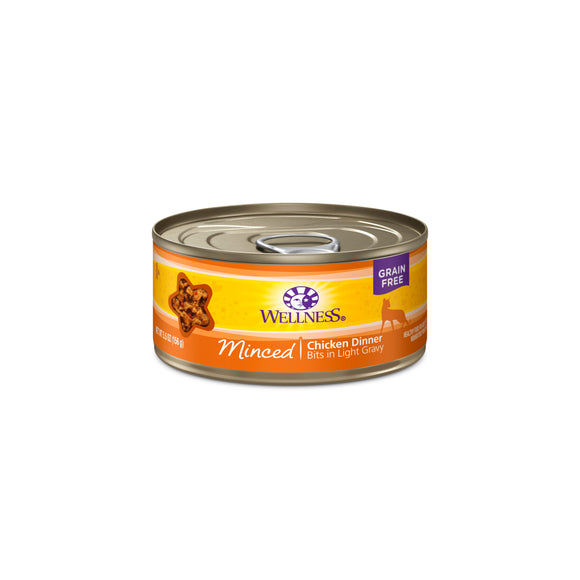 Wellness Complete Heath Grain Free Minced Chicken Dinner Bits in Light Gravy Canned Food for Cats (5.5oz)