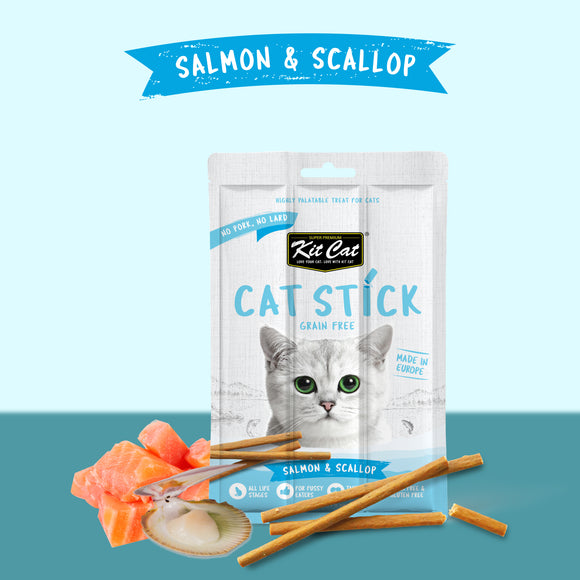 Kit Cat Grain Free Cat Stick - Salmon & Scallop (3 sticks)