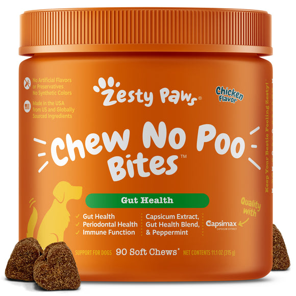 Zesty Paws Chew No Poo Bite for Dogs (90ct)