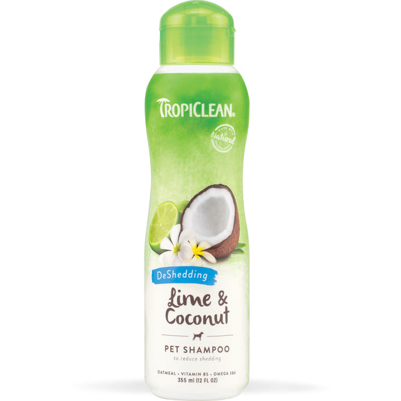 Tropiclean DeShedding Lime & Coconut Pet Shampoo (2 sizes)