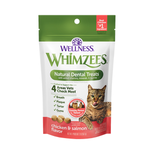 Whimzees Cat Dental Treats - Chicken & Salmon Flavor (2 sizes)