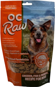 OC Raw Dog Meaty Rox Chicken, Fish & Produce Freeze-Dried Dog Food (5.5oz)