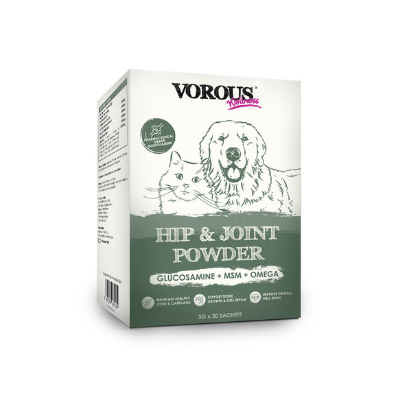 Vorous® Hip & Joint Powder Supplement for Dogs & Cats (3g x 30 sachets)