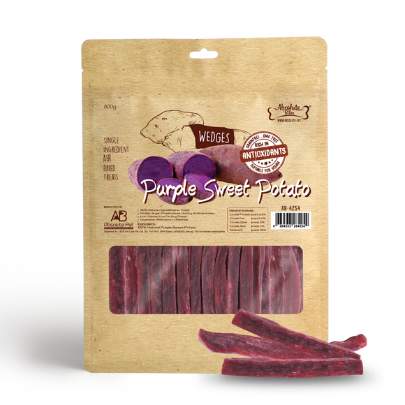 Absolute Bites Air Dried Purple Sweet Potato Treats for Dogs (2 sizes)