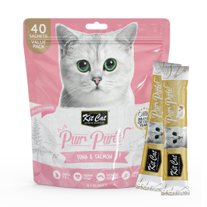 Kit Cat Purr Purée Value Pack (Tuna & Salmon) 15g x 40sachets