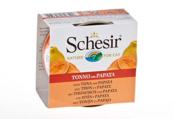 Schesir Can with Fruits (Tuna and Papaya) for Cats (75g)
