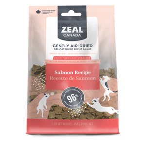 Zeal Canada Gently Air-Dried Salmon Recipe Dry Dog Food [Wt : 1lb/454 g]