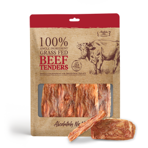 Absolute Bites Single Ingredient Air Dried Treats for Dogs - Grass Fed Beef Tenders (80g)