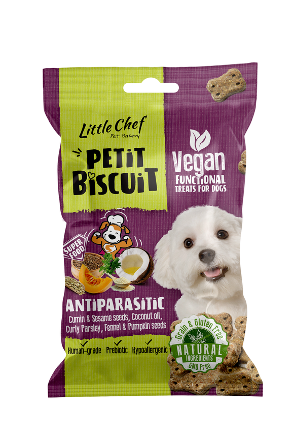 Little Chef Oven Baked Petit Antiparasitic Biscuit Treats for Dogs (2 sizes)