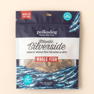 Polkadog Atlantic Silverside Pouch Treats for Dogs (2.5oz)