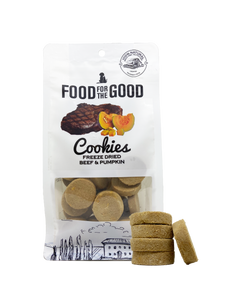 Food For The Good Beef & Pumpkin Cookies Freeze-Dried Treats for Dogs & Cats (70g)