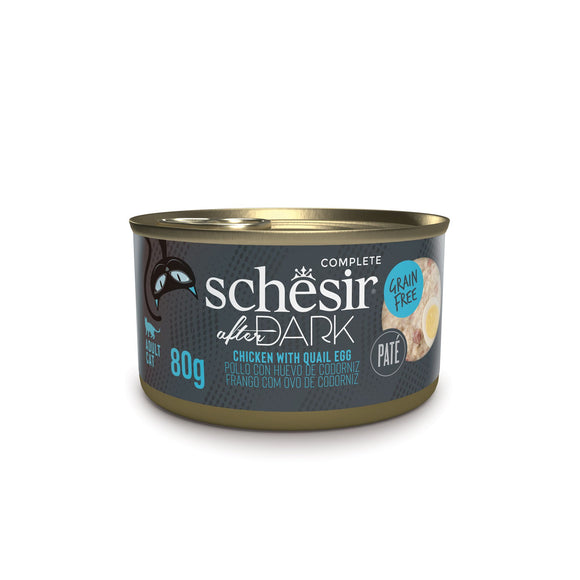 Schesir After Dark Pate Wet Food for Cats - Chicken with Quail Egg (80g)