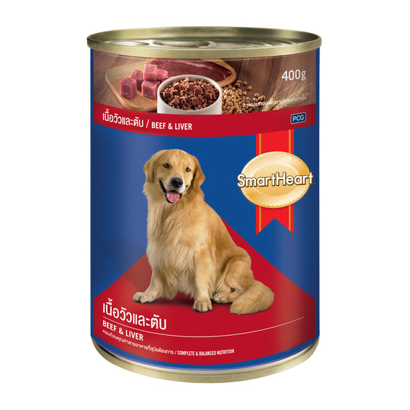 Smartheart Adult Canned Food for Dogs - Beef & Liver (400g)