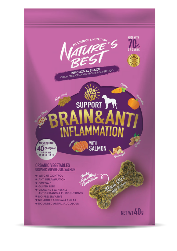 Nature’s Best Brain & Anti-inflammation Salmon Functional Snack for Dogs (40g)