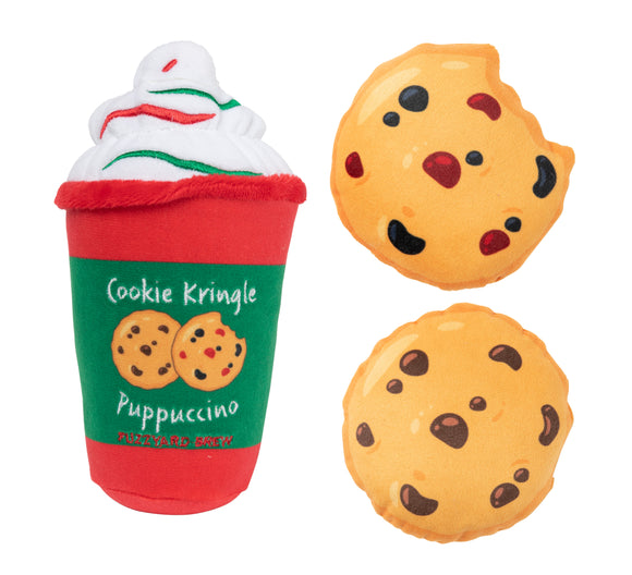 FuzzYard Christmas Dog Toy - Puppucino & Cookies