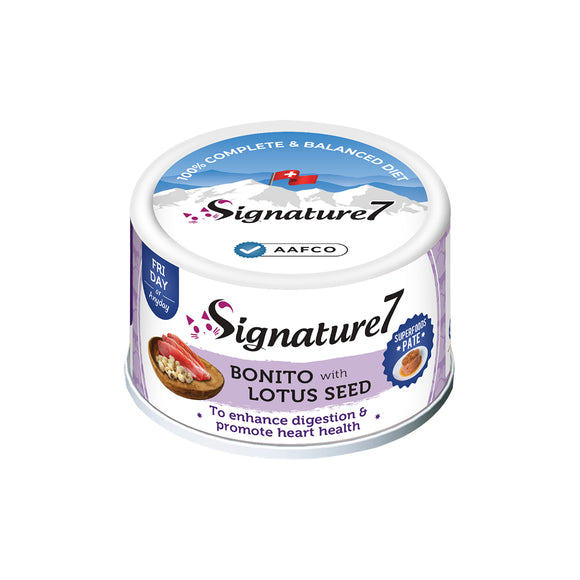 Signature 7 Saturday Superfoods Pate - Bonito with Lotus Seeds For Digestion and Heart Health for Cats (80g)