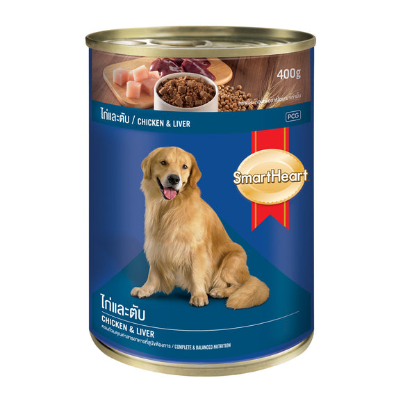 Smartheart Adult Canned Food for Dogs - Chicken & Liver (400g)