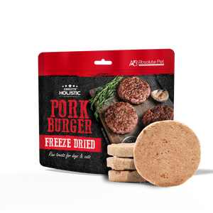Absolute Holistic Freeze Dried Raw Treats for Cats & Dogs - Pork Burger (80g)