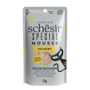 Schesir Special Mousse - Exigent Chicken with Duck Liver in Mousse for Cats (70g)