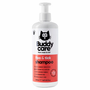 Buddy Care Cat Shampoo - Flea & Tick (500ml)