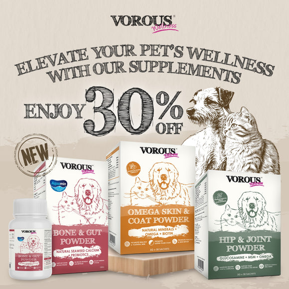 Vorous Powder Supplement for Dogs & Cats