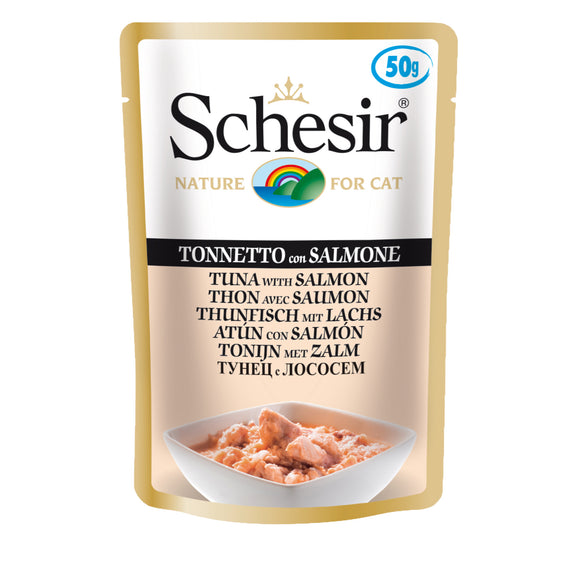 Schesir Pouches (Tuna with Salmon) for Cats (50g)