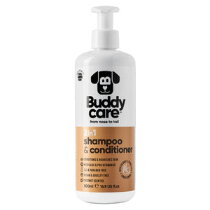 Buddy Care 2in1 Dog Shampoo & Conditioner - Coconut (500ml)