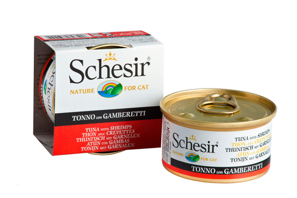 Schesir Can in Jelly (Tuna with Shrimps) for Cats (85g)