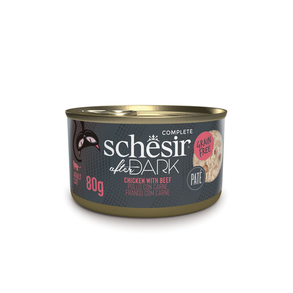 Schesir After Dark Pate Wet Food for Cats - Chicken with Beef (80g)