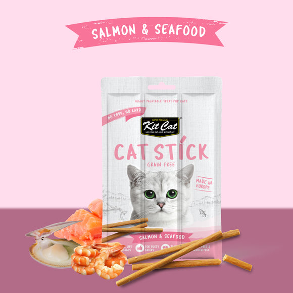 Kit Cat Grain Free Cat Stick - Salmon & Seafood (3 sticks)